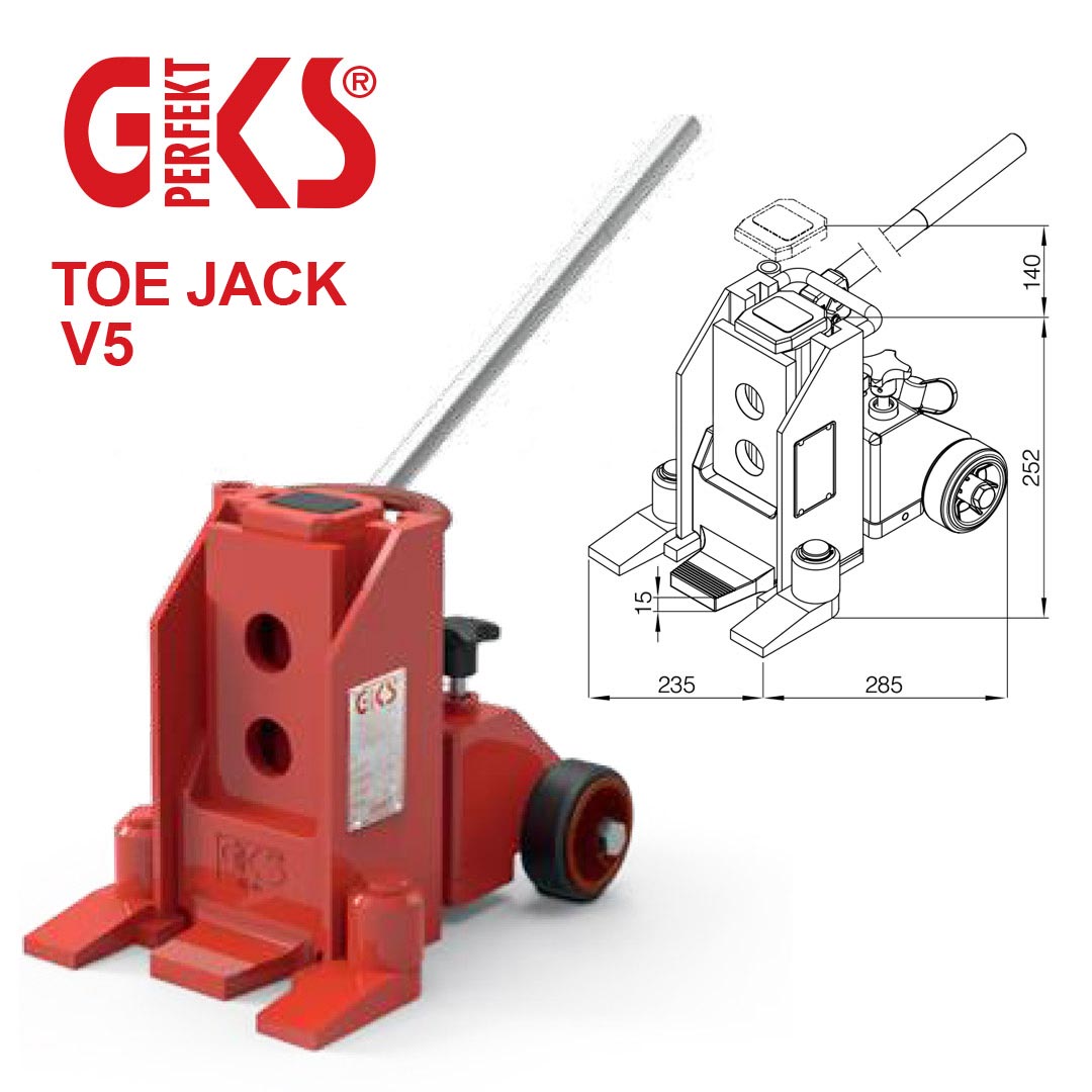 Toe Jack V5 for heavy loads up to 5 tons